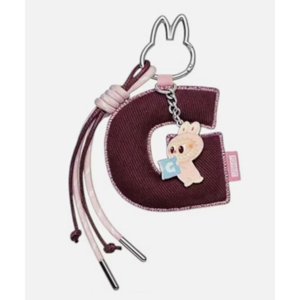 Pop Mart MONSTERS LABUBU Pin for Love Keychain Pendant, LETTER G Bag Charm, NEW